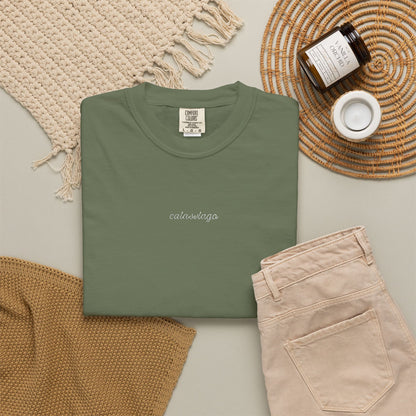 Cala Del Lago Essential Tee – White Stitch