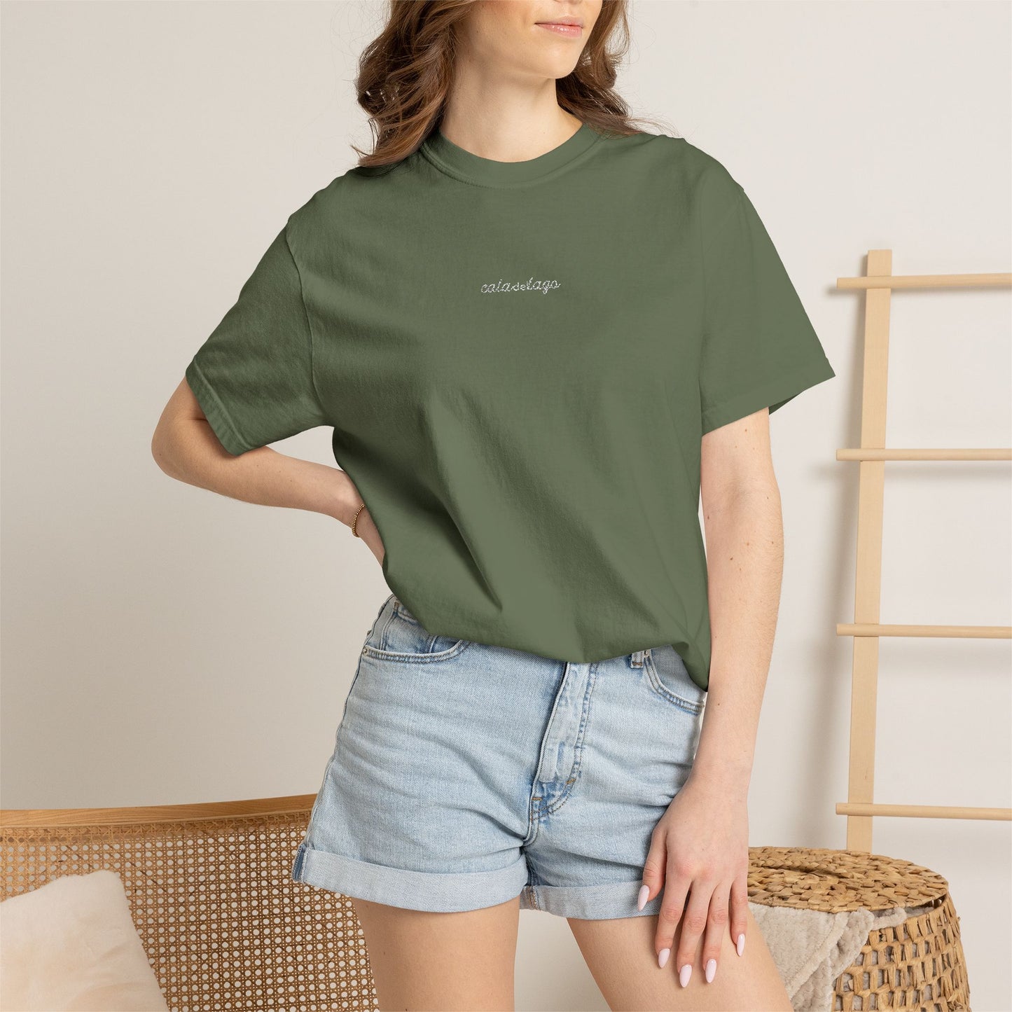 Cala Del Lago Essential Tee – White Stitch