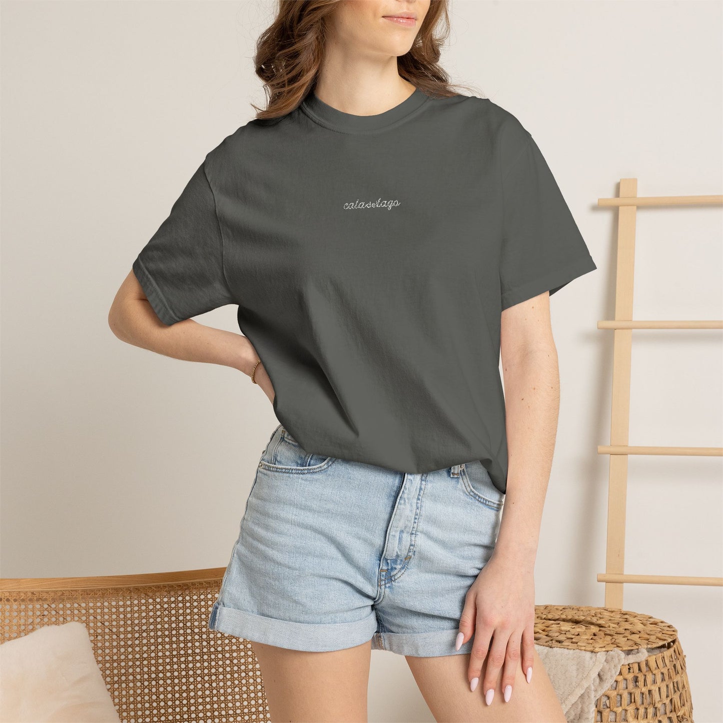 Cala Del Lago Essential Tee – White Stitch