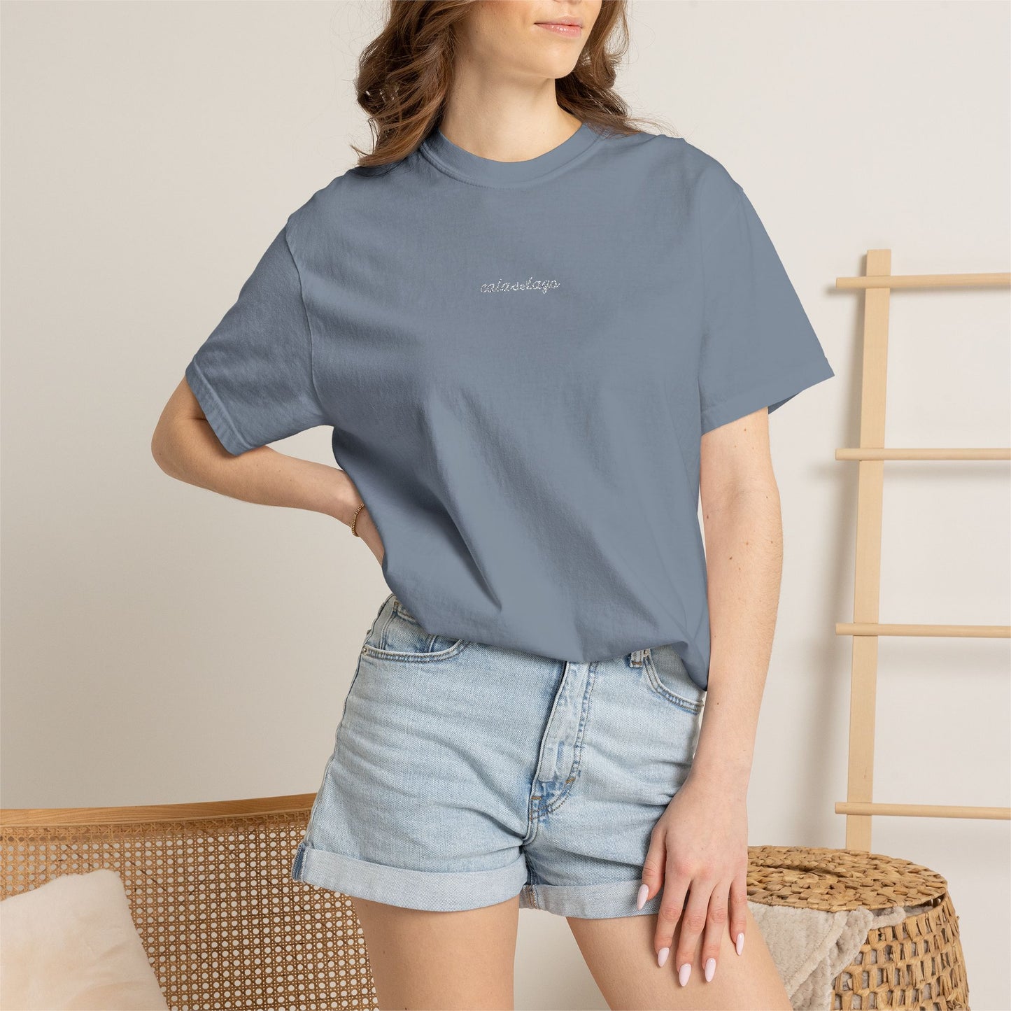 Cala Del Lago Essential Tee – White Stitch