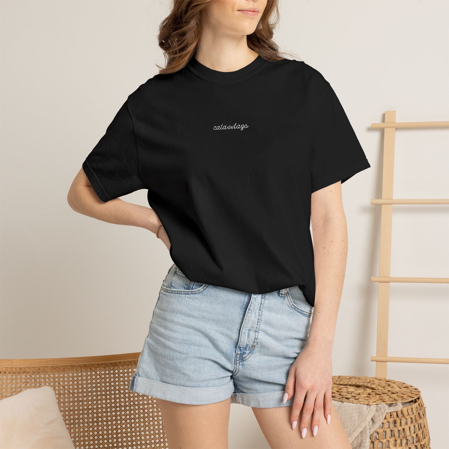 Cala Del Lago Essential Tee – White Stitch